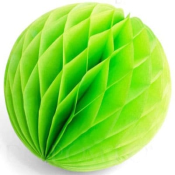 Honeycomb Tissue Ball — Lime Green