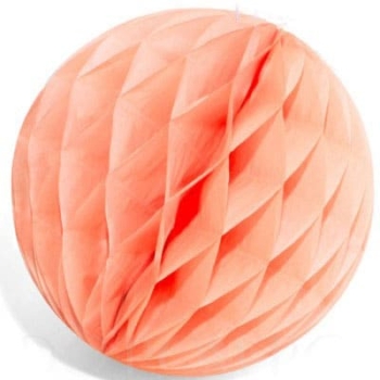 Honeycomb Tissue Ball — Peach