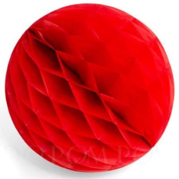 Honeycomb Tissue Ball — Red