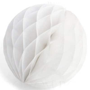 Honeycomb Tissue Ball — White