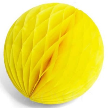 Honeycomb Tissue Ball — Yellow