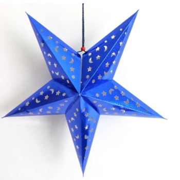 3d Paper Star Lantern 30cm, 60cm, 90cm — Blue