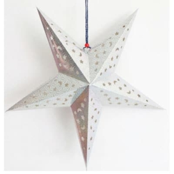 3d Paper Star Lantern 30cm, 60cm, 90cm — Silver
