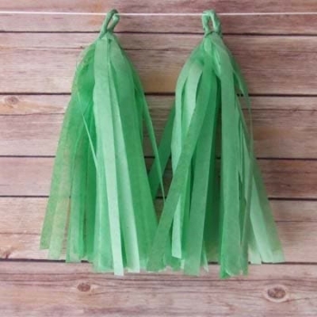 Tissue Paper Tassels — Apple Green