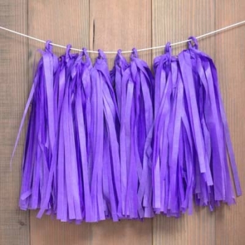 Tissue Paper Tassels — Dark Purple
