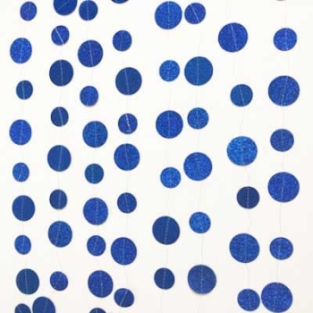 Paper Circles Garland 4m — Dark Blue