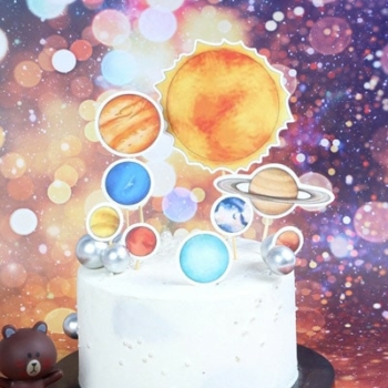 Birthday Cake Topper — Galaxy