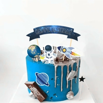 Birthday Cake Topper — Outer Space Birthday Topper