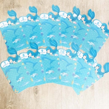 Party Photo Banner — Baby Monthly Mermaid Banner