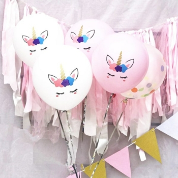Unicorn Printed Balloons — Style a
