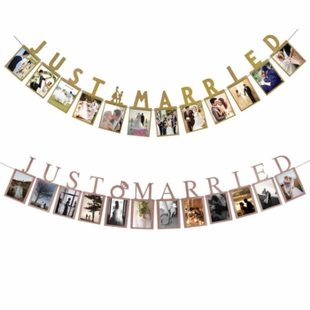 Party Photo Banner — Just Married Photo Banner