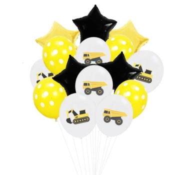 Construction Party Balloons — with Foil Stars