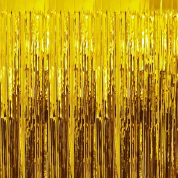 Foil Curtain Backdrop1m X 3m — Gold