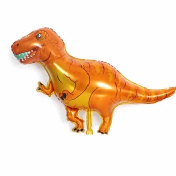 Dinosaur Foil Balloons — Orange T-rex