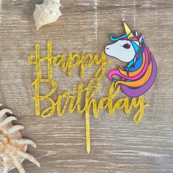 Birthday Cake Topper  — Unicorn B