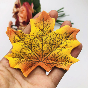 Artificial Maple Leaves – Yellow 10pcs/pk