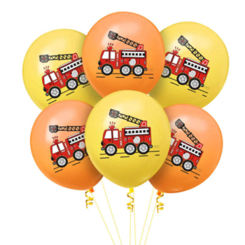 Fire Truck Balloons Package — 8pcs