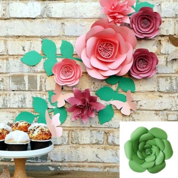 3d Paper Flowers DIY Kit — Light Green