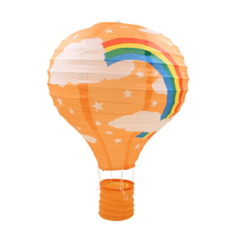 Hot Air Balloon Paper Lantern — Orange Rainbow