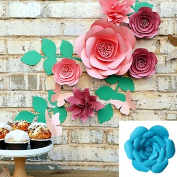 3d Paper Flowers DIY Kit — Sky Blue