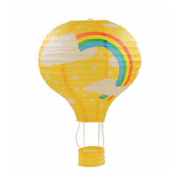 Hot Air Balloon Paper Lantern — Yellow Rainbow