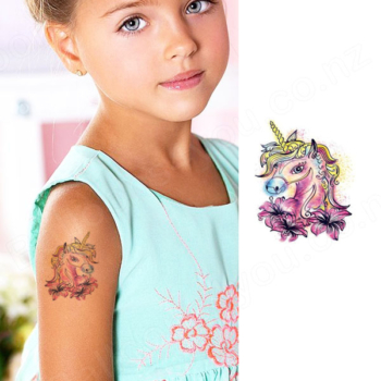 Kids Temporary Tattoo – Unicorn Bcd029