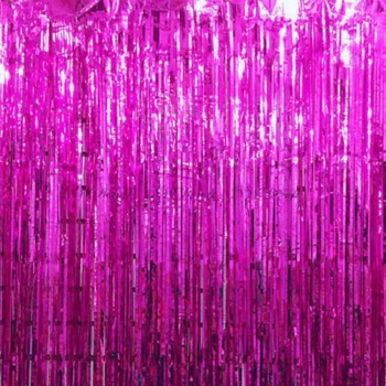 Foil Curtain Backdrop1m X 3m — Dark Pink
