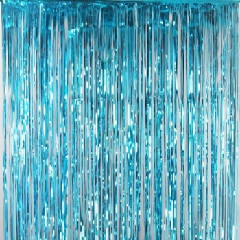 Foil Curtain Backdrop1m X 3m — Light Blue