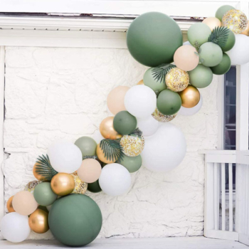 DIY Balloon Garlands Kit — Dusty Green/gold Confetti
