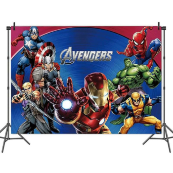 Superhero Party Scene Setter and Wall Backdrop Banner — Pwb08