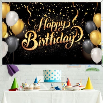 Birthday Party Scene Setter and Wall Backdrop Banner 180cm — Pwb07