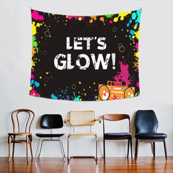 Lets’ Glow Party Scene Setter and Wall Backdrop Banner — Pwb38