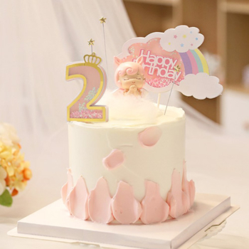 1st/2nd Birthday Cake Toppers — Baby Girl