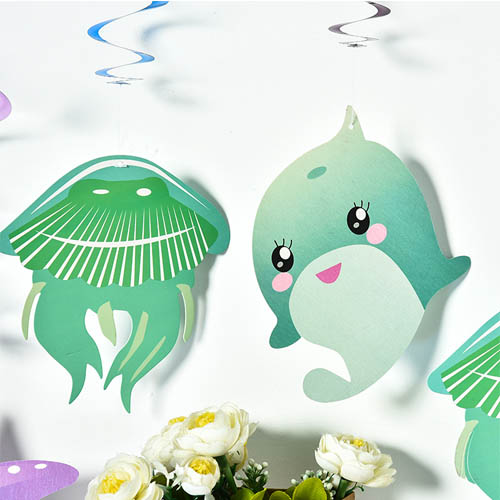 Under the Sea Ceiling Hanging Swirl Decoration — 30pcs - Balloons4you - New  Zealand Party Decoration