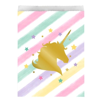 Unicorn Sparkle Treat Loot Bags Paper & Foil Stamp – 8pk