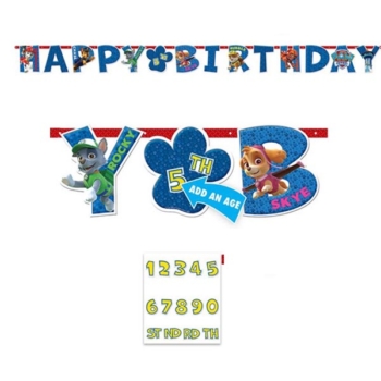 Paw Patrol Jumbo Add-an-age Letter Banner