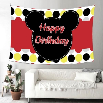 Mickey Minnie Mouse Party Wall Backdrop Banner — Pwb26