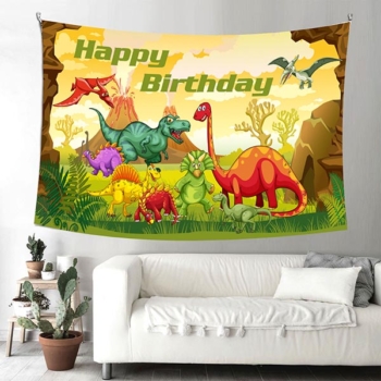 Dinosaur Party Scene Setter and Wall Backdrop Banner — Pwb33