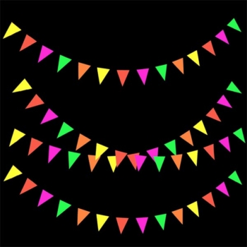 Neon Paper Hanging Decoration Banners — Triangle Flag