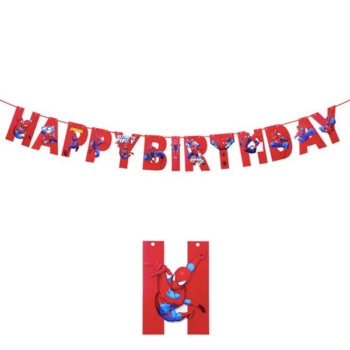 Spiderman Birthday Theme Happy Birthday Banner