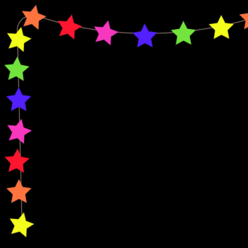 Neon Party Theme — Neon Color Stars Backdrop