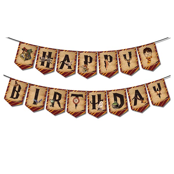 Harry Potter Party Happy Birthday Banner - Balloons4you - New Zealand Party  Decoration