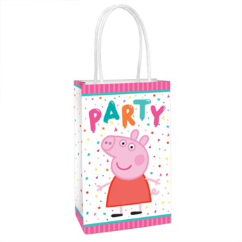 Peppa Pig Confetti Party Paper Kraft Bags 8pks
