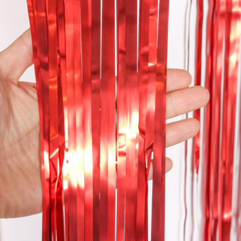 Foil Curtain Backdrop1m X 3m — Red
