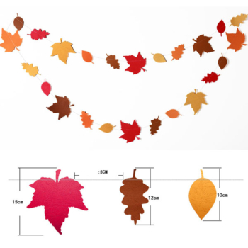 Maple Leaf Paper Wall Garland — 4Meters