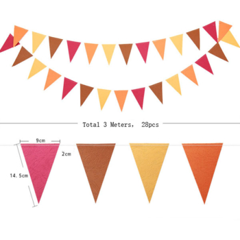 Triangle Flag Autumn Paper Garland — 3 Meters