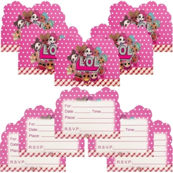 LOL Party Invitation Cards 10 pieces