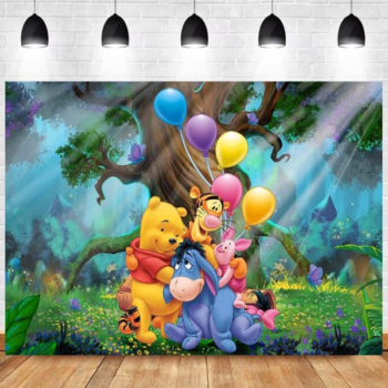 Winnie The Pooh Party Wall Background Decoration