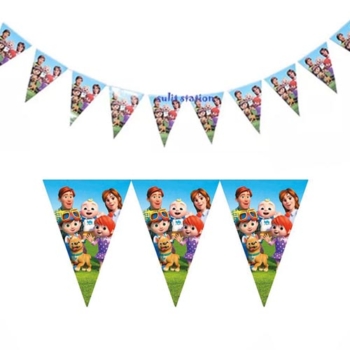 Cocomelon Birthday Party Hanging Flag banners