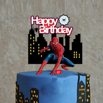 SpiderMan Party Happy Birthday Cake Topper